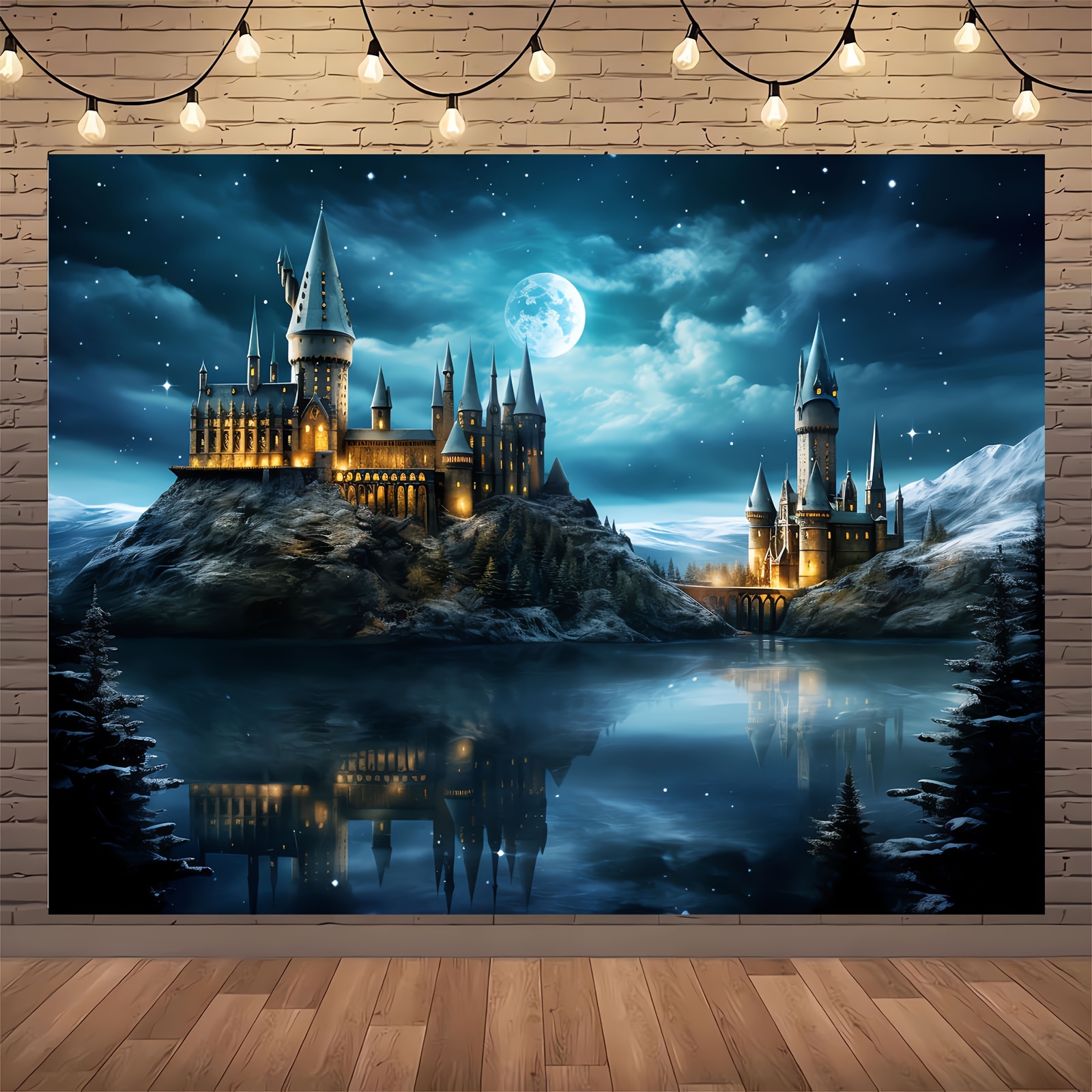 Photography Lightning - Magic Castle Wizard World Tapestry Night