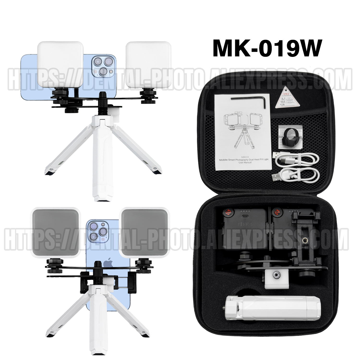 Macro Photography Lighting Kit - HERA MK-019 Smartphone Light Photography Kit