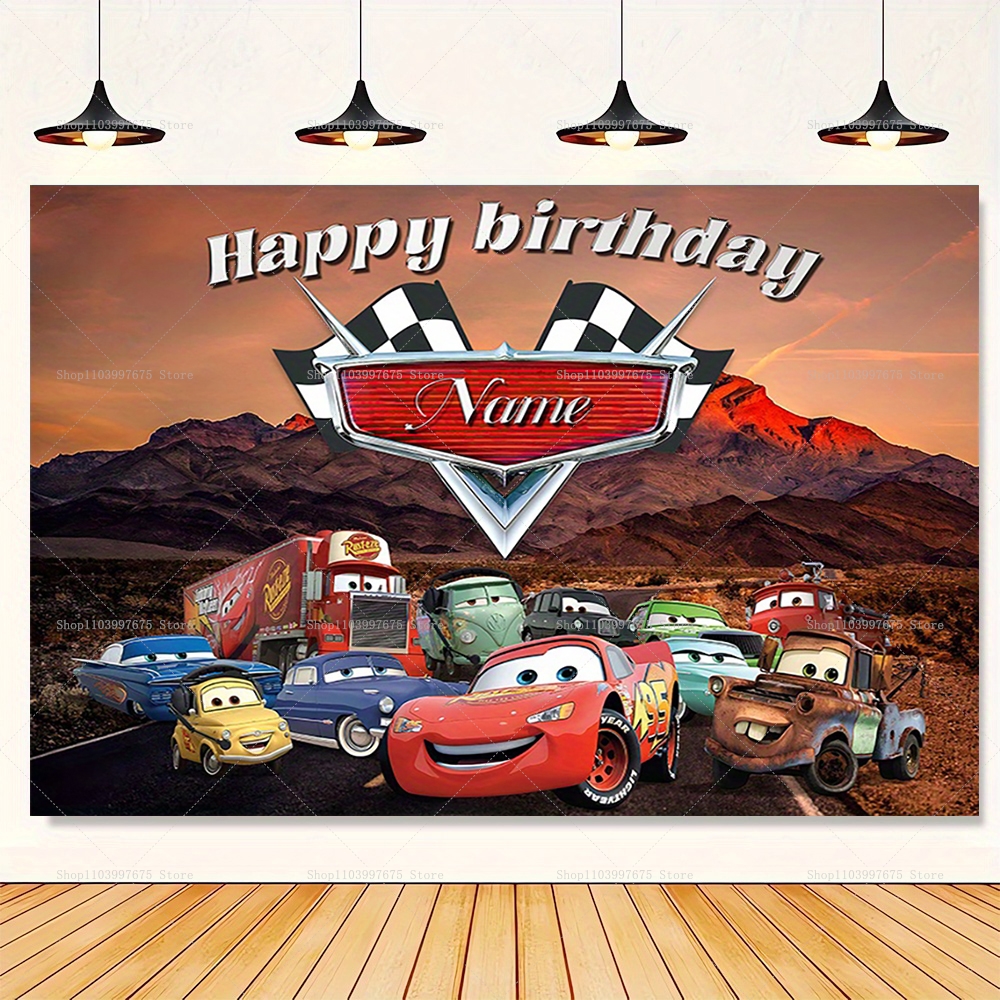 Photography Lightning - Customizable Disney Lightning McQueen Backdrops Kids