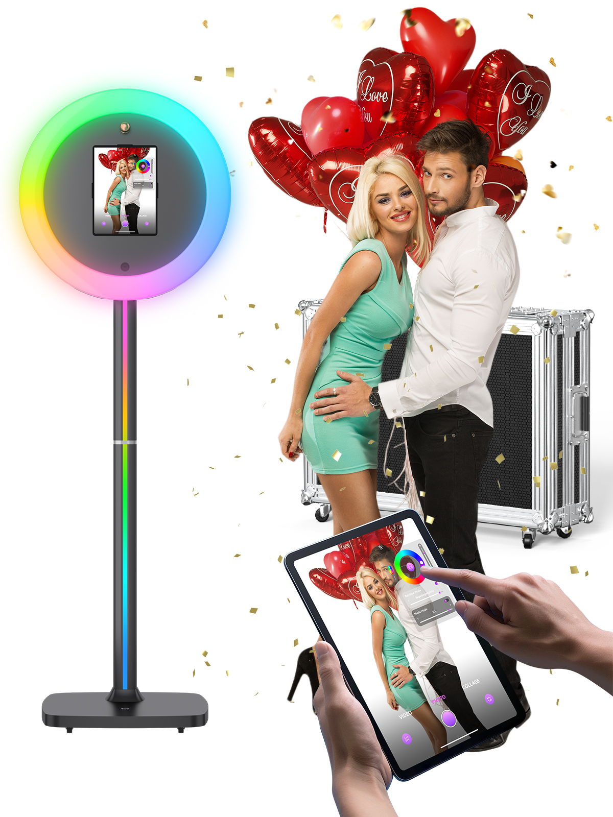 Photography Lighting Kit Portable - Ipad Photo Booth Machine for Parties