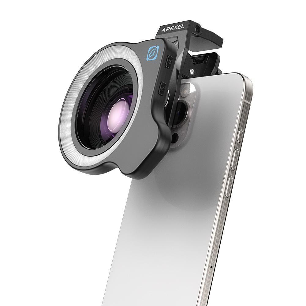 Macro Photography Lighting Kit - APEXEL Professional Macro Lens for Smartphone
