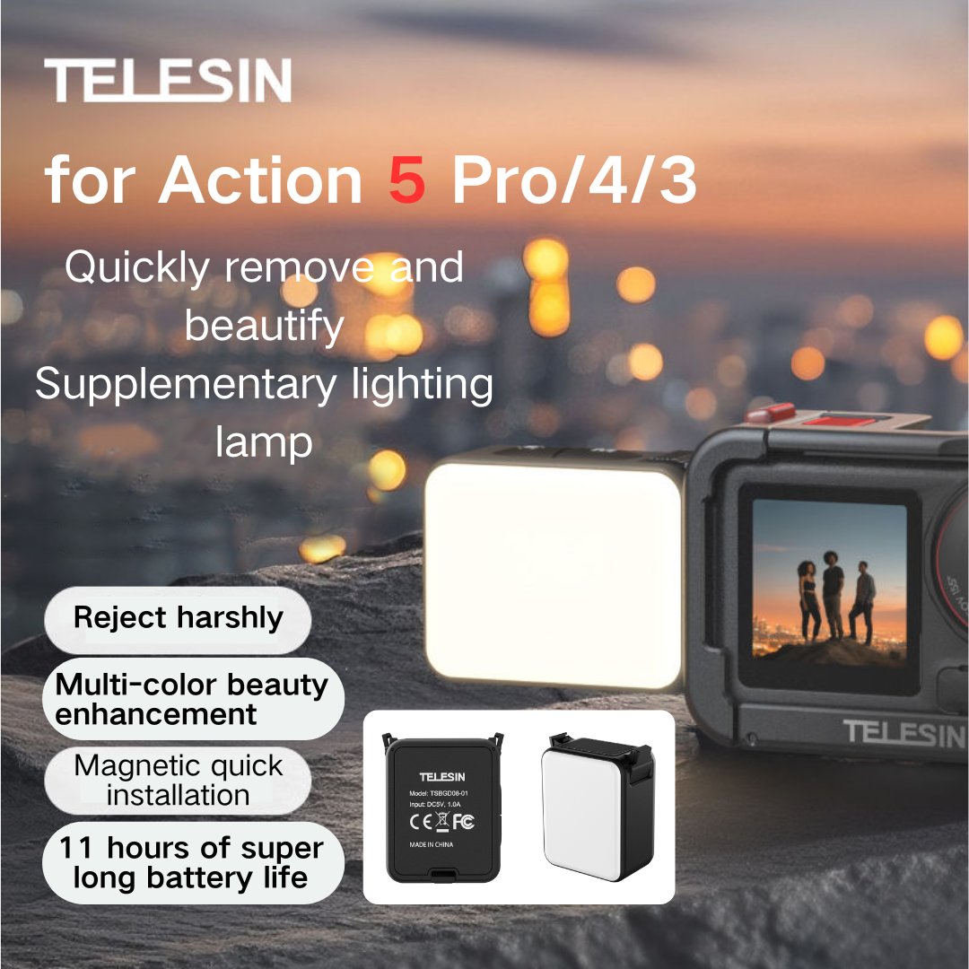 Photography Lighting Kit Portable - TELESIN Magnetic Fill Light For DJI