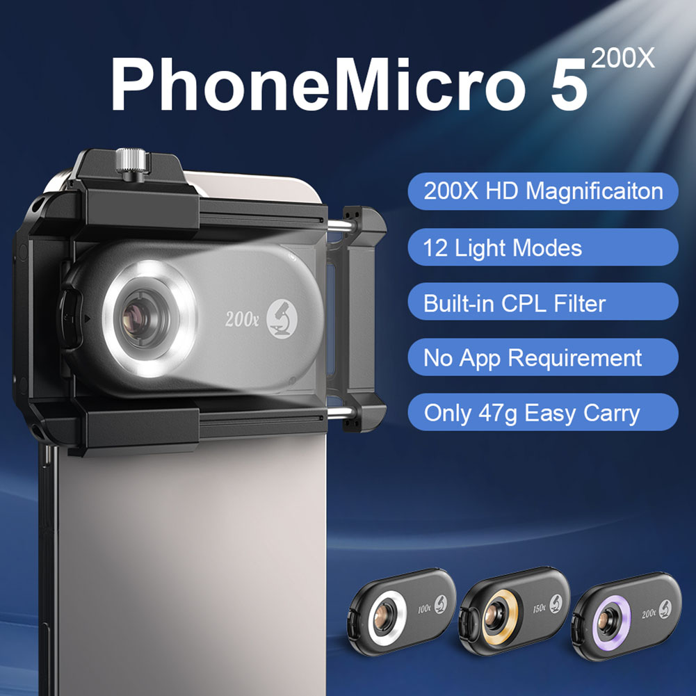 3-in-1 Smartphone Microscope L - Macro Photography Lighting Kit ulasan dan harga