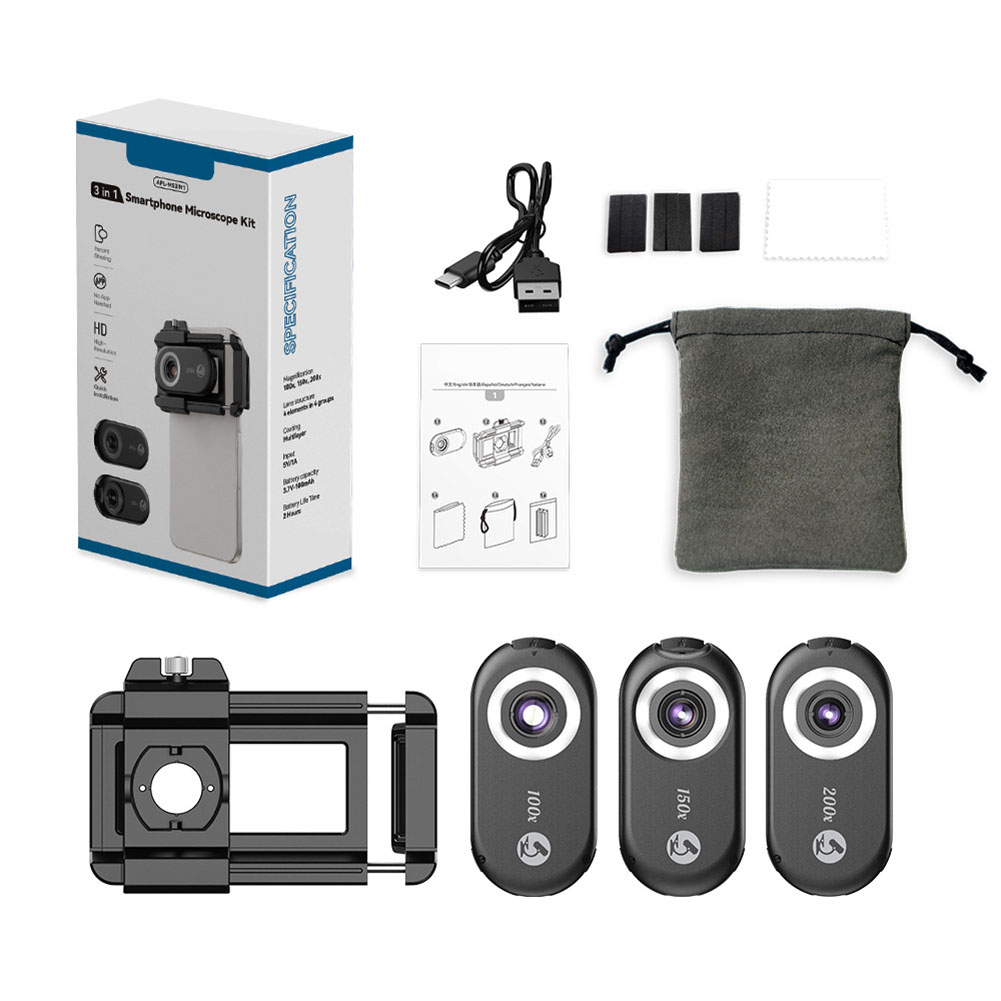 3-in-1 Smartphone Microscope L - Macro Photography Lighting Kit ulasan dan harga