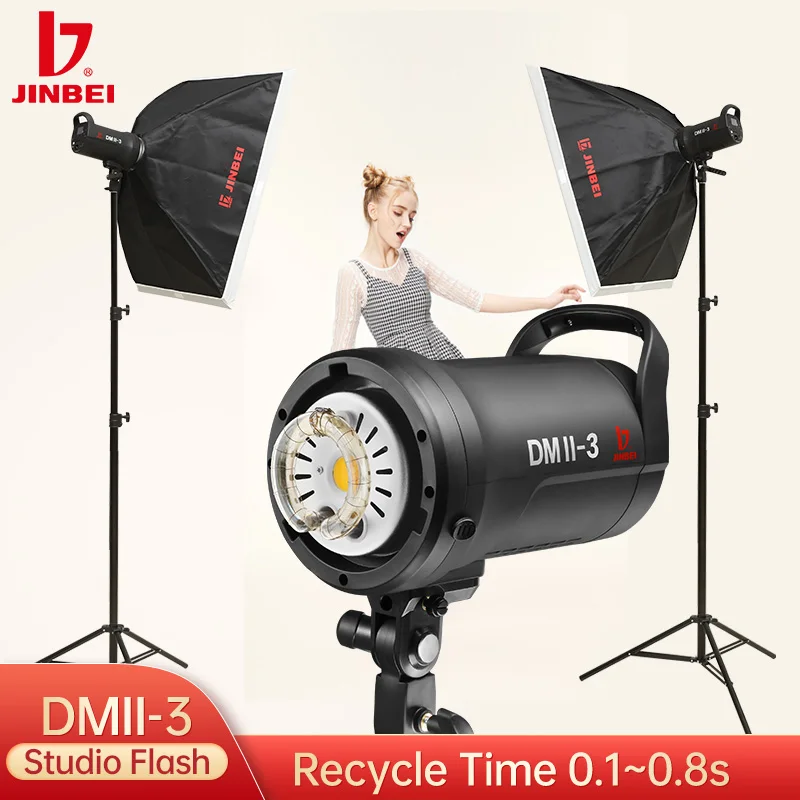 JINBEI DMII-3 Studio Flash 300 - Photography Lighting Kit Portable ulasan dan harga