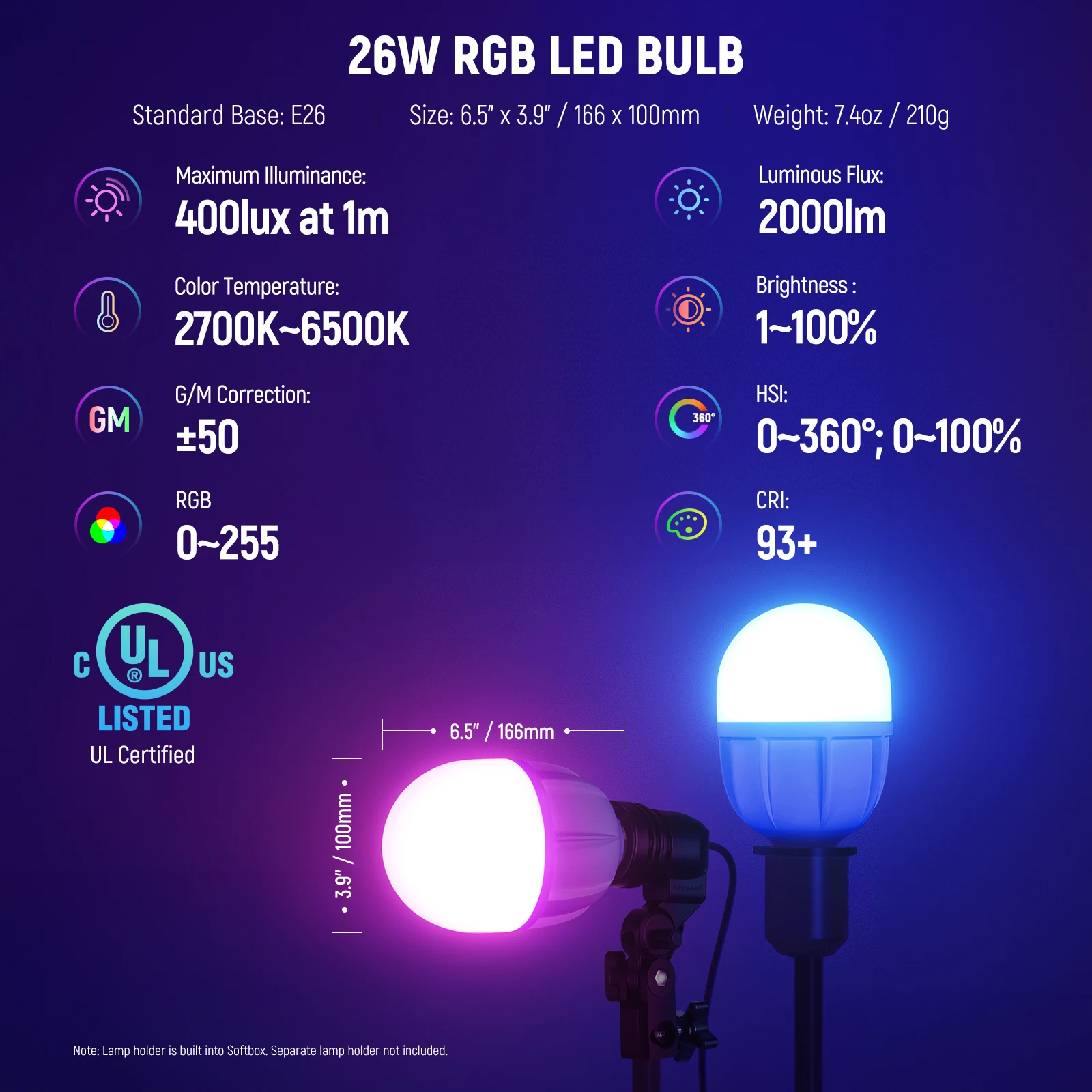 NEEWER RGB Softbox Lighting Ki - Photography Lighting App ulasan dan harga