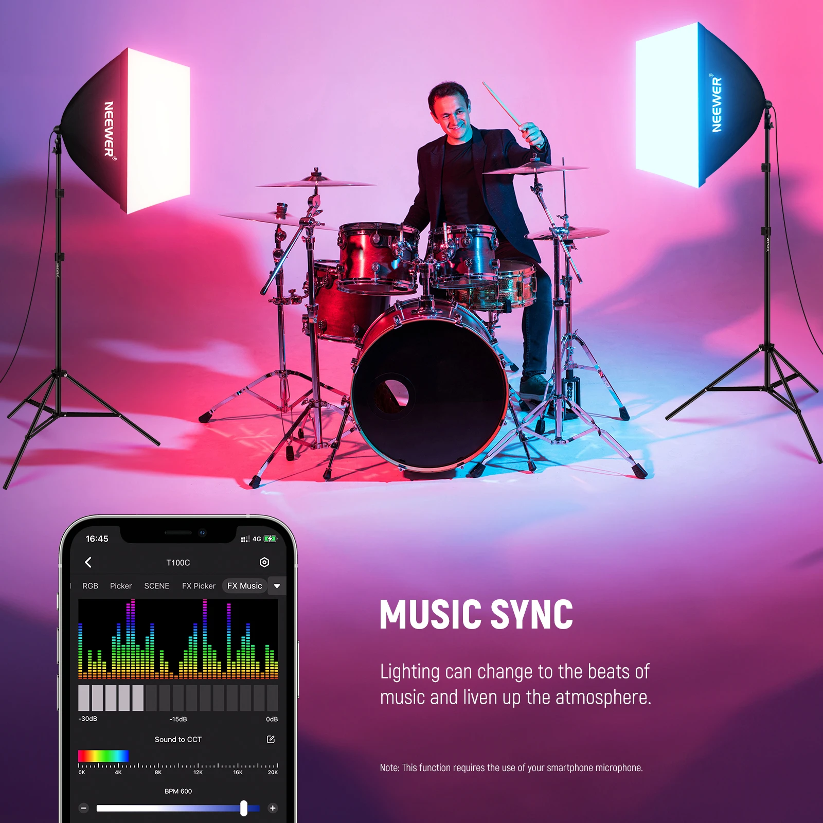 NEEWER RGB Softbox Lighting Ki - Photography Lighting App ulasan dan harga