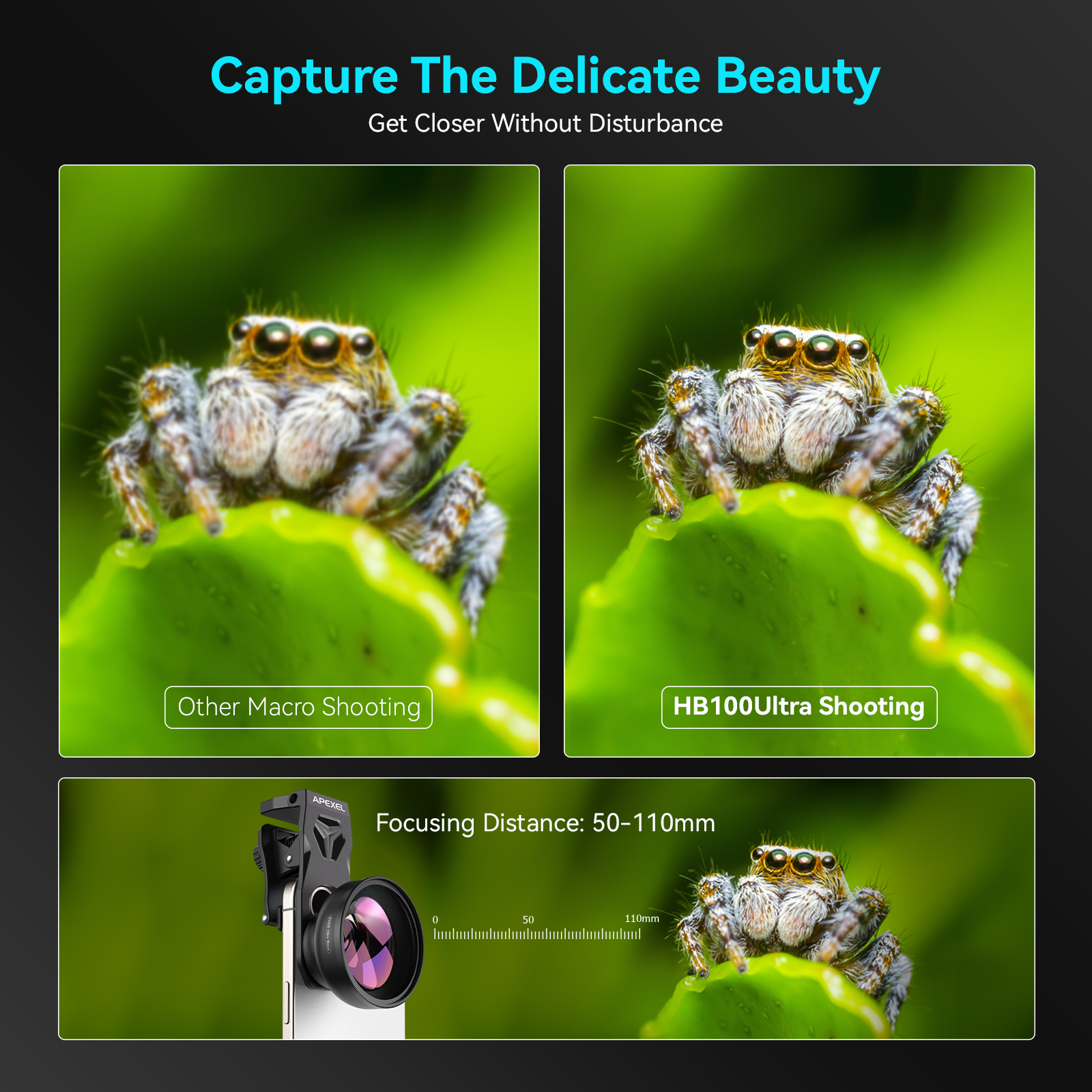 APEXEL HB100Ultra Mobile Phone - Macro Photography Lighting Kit ulasan dan harga