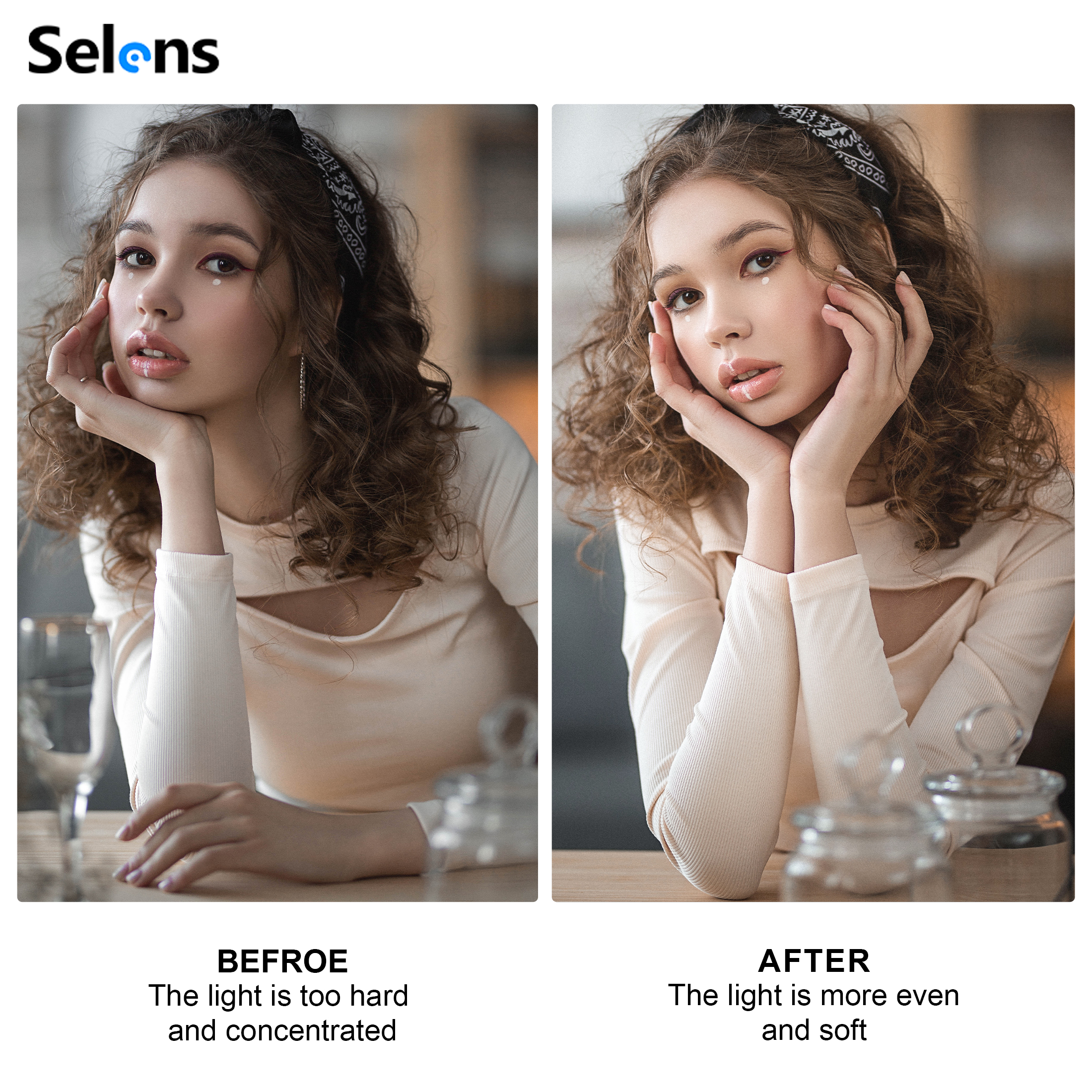 Selens White Diffuser Foldable - Portrait Photography With Lighting ulasan dan harga