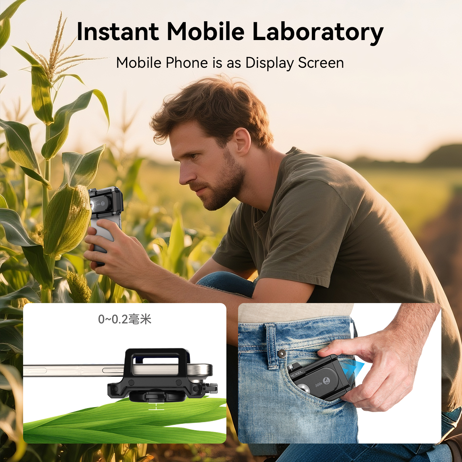 100-300X Microscope Lens Phone - Macro Photography Lighting Kit ulasan dan harga