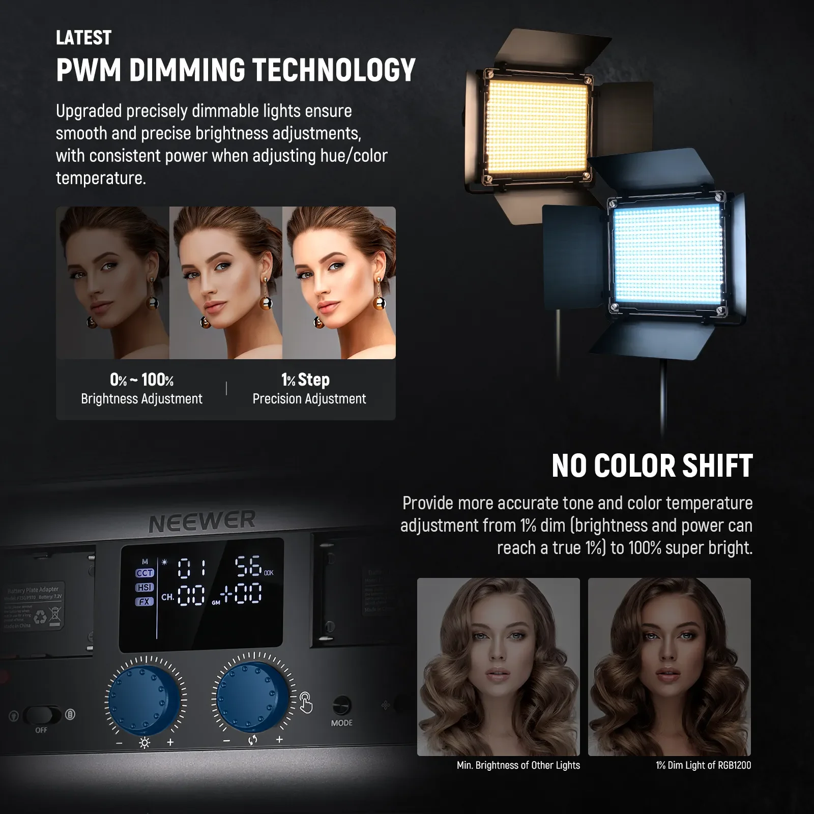 NEEWER 2 Pack RGB1200 LED Vide - Photography Lighting App ulasan dan harga