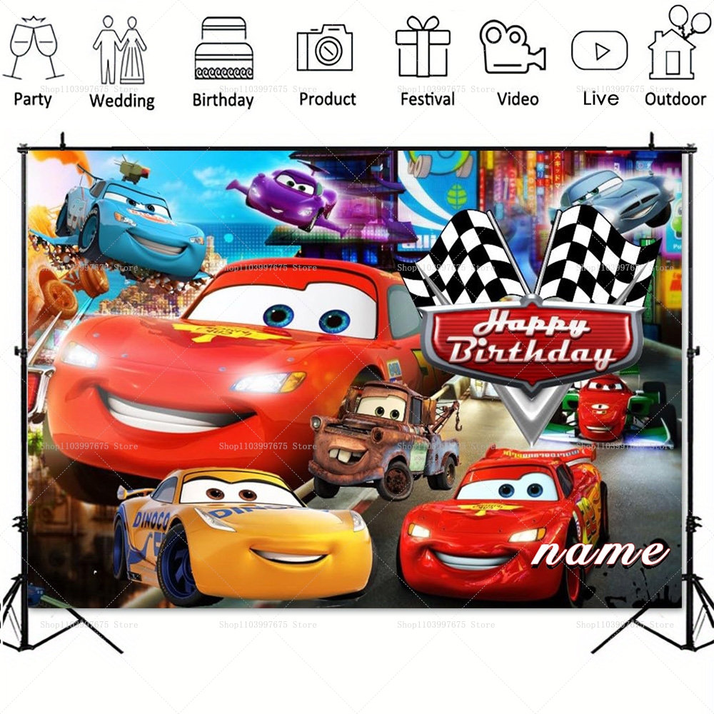 Lightning McQueen Backdrops Ch - Photography Lightning ulasan dan harga