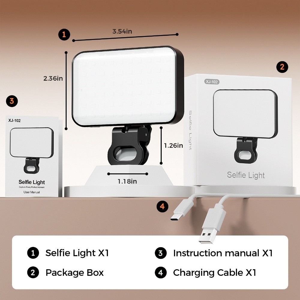 800/1000mAh LED Selfie Light U - Photography Lighting With Flash ulasan dan harga